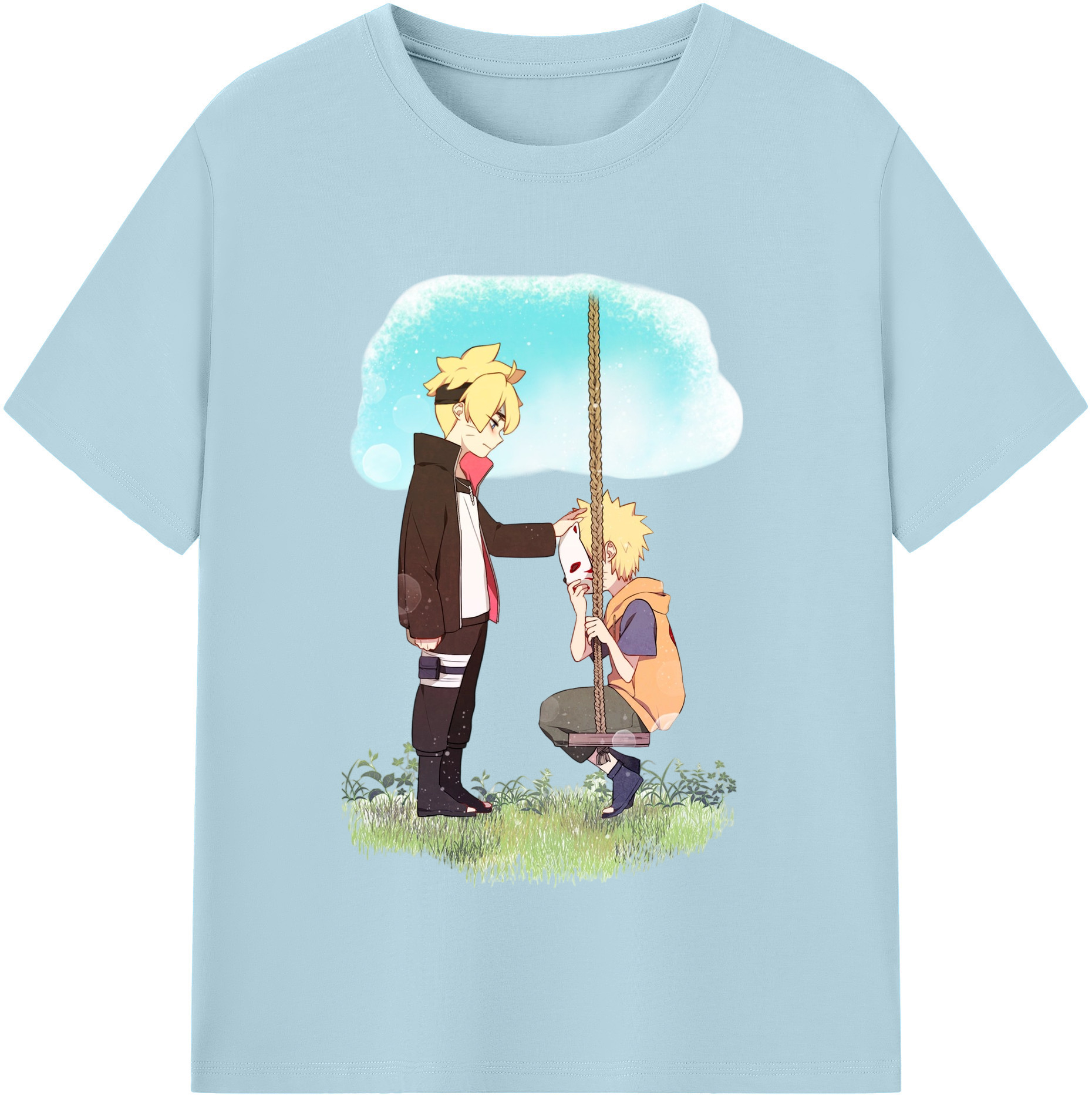 （画像用） NARUTO -ナルト- うずまき ボルト Uzumaki Boruto 綿100％半袖Tシャツ（フロントプリント）
